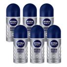 Desodorante Roll-On NIVEA MEN Silver Protect 50 ml - Pack com 6 Desodorante Roll-On NIVEA MEN Silver Protect 50 ml - Pack com 6