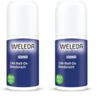 Desodorante Roll-On para Hombre Weleda 24H 50 ml a Base de Plantas - Pack de 2