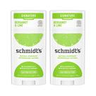 Desodorante Schmidt's Bergamot & Lime 78mL, pacote com 2 unidades, sem alumínio