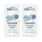 Desodorante Schmidt's Fresh Rain & Birch 75 ml, 2 unidades, vegano