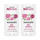 Desodorante Schmidt's Rose & Vanilla 75mL, proteção 24h, pacote com 2 Desodorante Schmidt's Rose & Vanilla 75mL, proteção 24h, pacote com 2