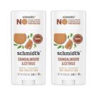 Desodorante Schmidt's Sandalwood & Citrus 75 ml (2 unidades)