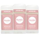 Desodorante sem alumínio com fórmula original da HUMBLE BRANDS. Controle de odor de longa duração com bicarbonato de sódio e óleos essenciais, rosa marroquina, 2,5 onças, pacote com 3