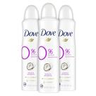 Desodorante Spray Dove 0% Alumínio 48h Protection 120mL, pacote com 3