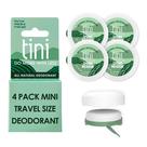 Desodorante TINI Naturals Travel Size, sem alumínio, 12 ml (pacote com 4)