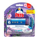 Desodorizador Sanitário Pato Gel Adesivo Lavanda 38g Ganhe Aplicador