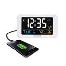 Despertador AcuRite Intelli-Time com carregador USB e Temp/Hum