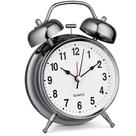 Despertador Bernhard Products Twin Bell 10 cm Silver Metal