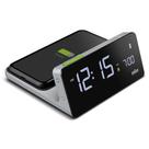 Despertador Braun BC21G com carregador sem fio Qi de 10 W cinza