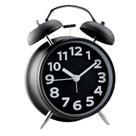 Despertador: caixa de metal clássica preta Twin Bell de 15,9 cm