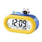 Despertador com tela LCD com tema Digital Spaceman ativado por voz