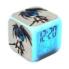 Despertador digital Black Rock Shooters Anime com display LED