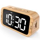 Despertador digital duplo Odokee Wood com carregador USB e soneca Despertador digital duplo Odokee Wood com carregador USB e soneca