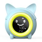 Despertador digital fofo em forma de gato com luz noturna LED