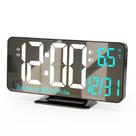 Despertador digital KOSUMOSU 17 cm com alarme duplo e temperatura preta