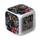 Despertador digital LED Justice Square 8x8x8cm para crianças