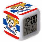 Despertador digital LED Pop Pipis Square 8x8x8cm para crianças