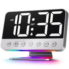 Despertador Digital Odokee com Números Grandes e Negritos - Modelo Silver
