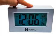 Despertador Digital Prata Metálico Herweg 2972