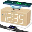 Despertador DreamSky Wooden com carregador sem fio 18W