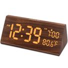 Despertador DreamSky Wooden Digital de 7,7 polegadas com porta USB
