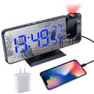 Despertador Hanaix Projection com rádio, carregador USB e monitor