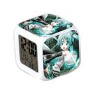 Despertador Hatsunes Anime Digital LED com display de temperatura