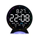Despertador LED com design moderno digital com display colorido