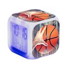 Despertador LED digital de anime de basquete com temperatura