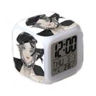 Despertador Luxiems Anime Digital LED colorido com data e temperatura
