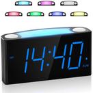 Despertador Mesqool Digital 7,5" com luz noturna e carregador USB