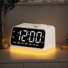 Despertador, rádio FM digital JALL, quarto, luz noturna de 8 cores
