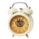 Despertador Vintage Twin Bell Crown Design Metal 175g