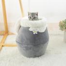 Despertadores inverno quente cama de gato de pelúcia macio portátil dobrável bonito gato casa caverna saco de dormir
