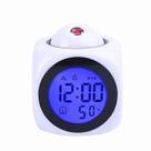 Despertadores projeção doméstica tempo digital lcd soneca relógio sino display de alarme luz de fundo projetor led casa