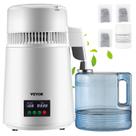 Destilador de água VEVOR 4L 0,3L/H 750W 0-99H Timing 304SS Branco