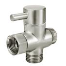 Desviador de chuveiro Sneatup Solid Brass de 3 vias G1/2 em níquel escovado