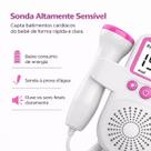 Detector de Frequência Cardíaca Fetal Portátil 3MHz com Display LCD Iluminado
