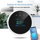 Detector De Gás Inteligente Wi-Fi Com Tela Colorida E Aplicativo Tuya Alarme De Gás Para Cozinha,