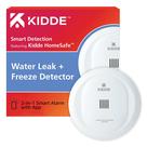Detector de vazamento de água Kidde WiFi e alarme de congelamento Alexa White