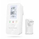 Detector OHWATC 4 em 1 de Gás, Monóxido de Carbono, Temperatura e Umidade com Tela LCD e Plugue