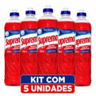Detergente Lava Louça Liquido Suprema Cozinha Multiuso Frutas Vermelhas 500ml 5 Unidades