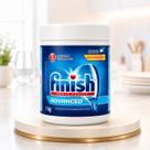 Detergente Lava Louças Finish Power Powder 1kg Alto Brilho Impecável