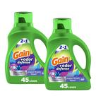 Detergente para roupa Gain + Odor Defense 1,92 L, pacote com 2 unidades, 45 cargas