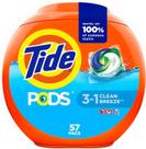 Detergente para roupa Tide Pods Clean Breeze 57 pacotes de 1,36 L