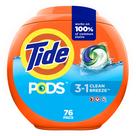 Detergente para roupa Tide PODS Liquid 76 pacotes Clean Breeze Scent