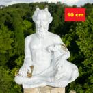 Deus Pan - Estátua Mitológica - Branco e Dourado - 10 cm