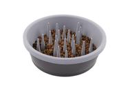 Dexas Slow Feeder Dog Bowl, 6 xícaras, cinza para saúde