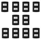 Dez Conjuntos com 2 Tomadas 2p+t 20a 250v, Modular, com Placa 4x2 e Suporte