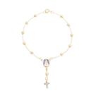 Dezena de Pulso Nossa Senhora Aparecida com Fundo Azul Folheada
